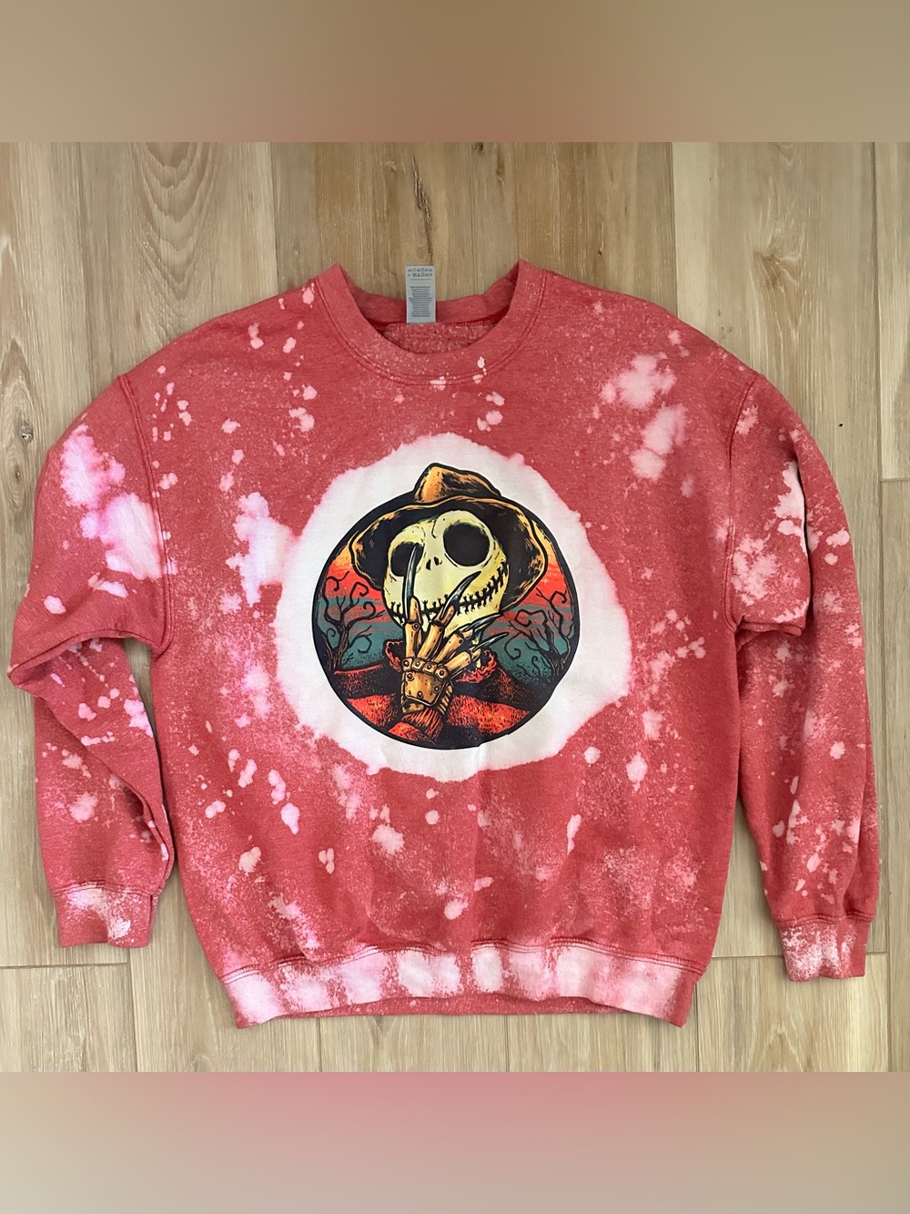 Jack Skellington/Freddy Kruger Mash Up Sweatshirt L